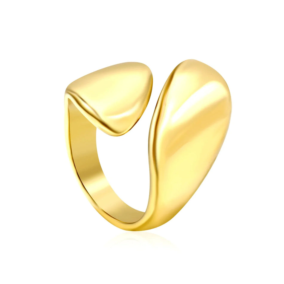Anillo Solitaire Smooth 22mm Gold / #8