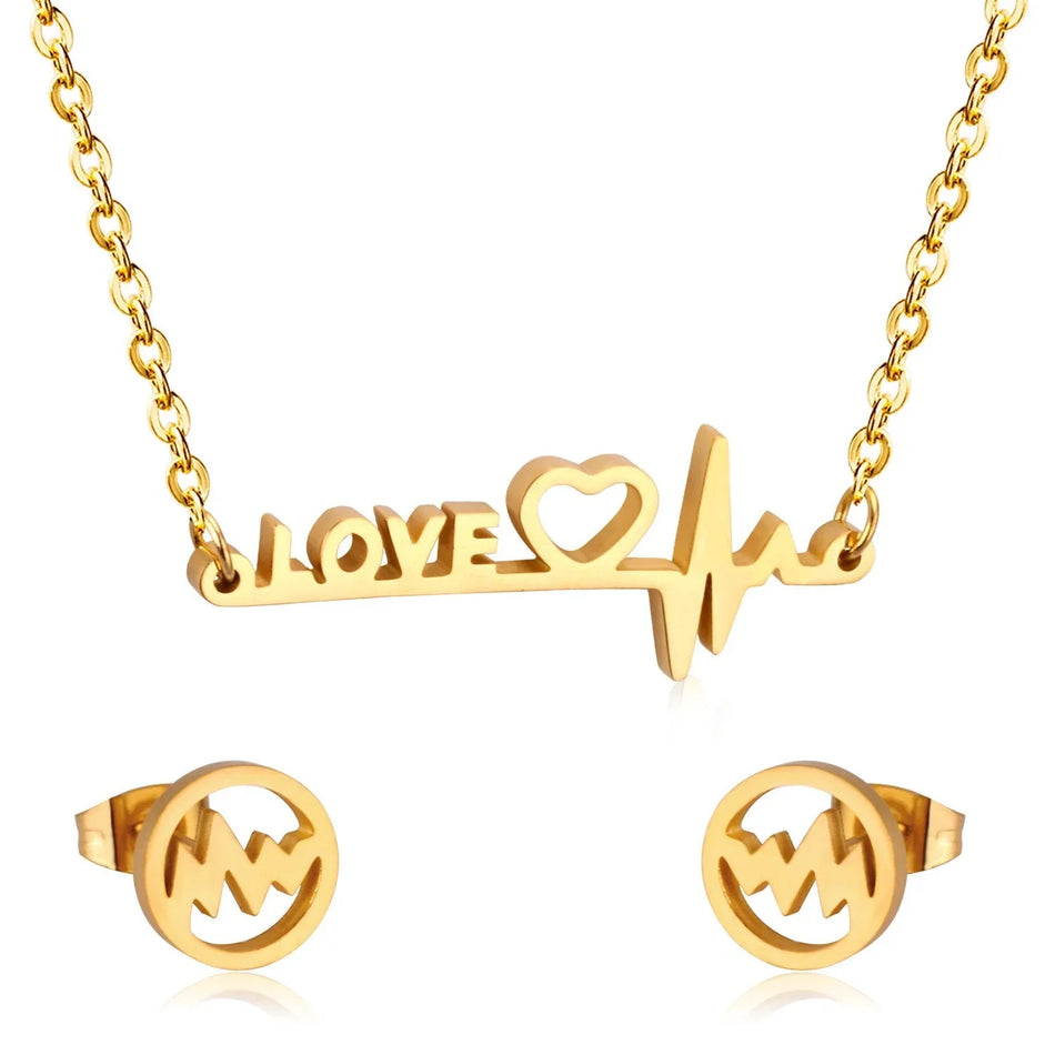 Amor Eterno: Set de Joyería Nupcial Gold