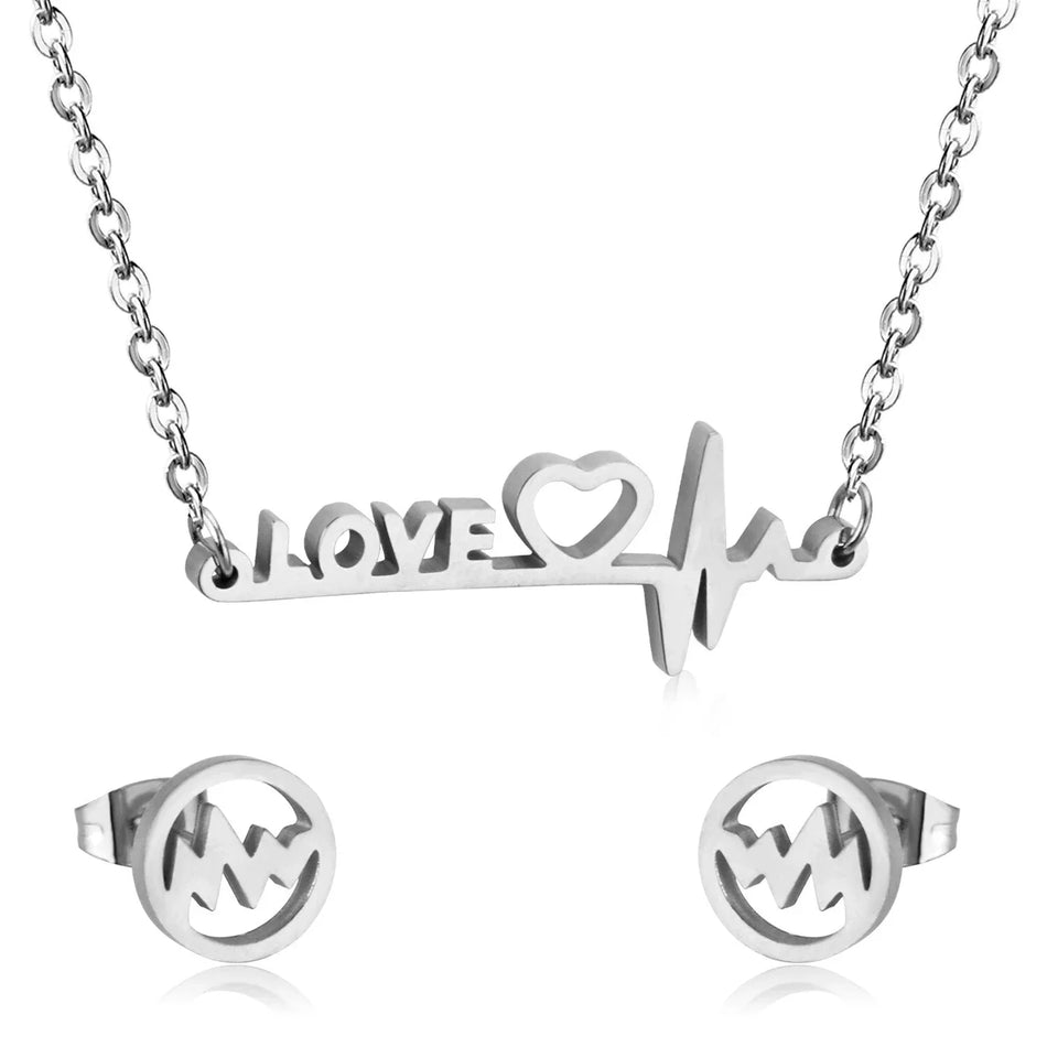 Amor Eterno: Set de Joyería Nupcial Steel