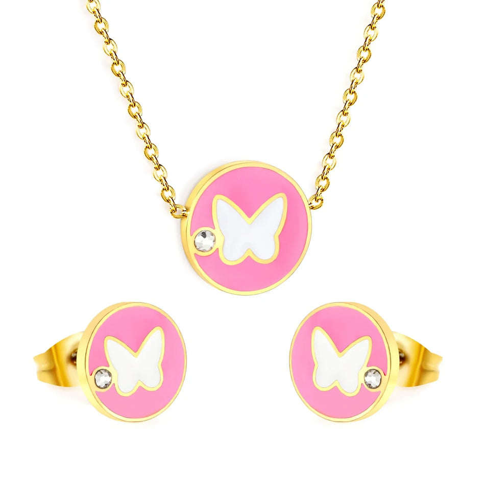 Aretes Mariposa Brillante Gold